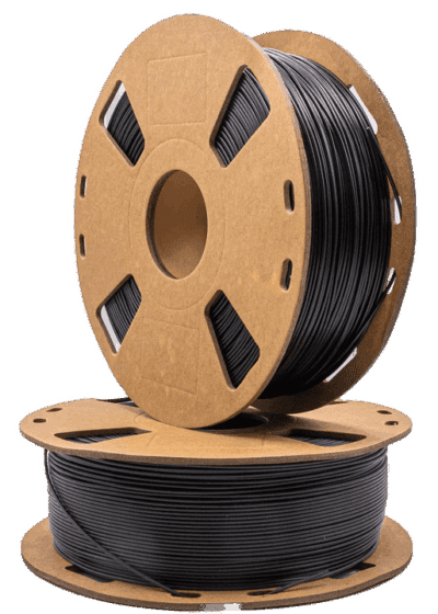 A 1kg spool of black Carbon Fiber Nylon 66 high-performance filament, engineered for strength and heat resistance.